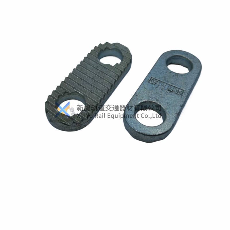 Rail support with toothed gasket